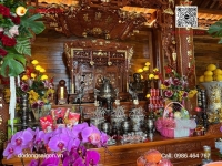 Lắp Đặt Bức Đại Tự “Uống Nước Nhớ Nguồn” – Giá Trị Truyền Thống Trong Không Gian Thờ