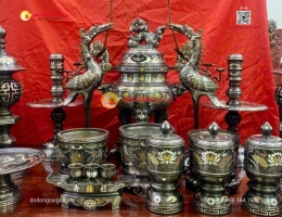 Bộ Lư đồng khảm ngũ sắc đầy đủ bán tại hồ chí minh