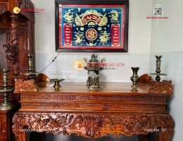 Nội thất phòng thờ Cửu Huyền Thất Tổ tại Tây Ninh – Không gian linh thiêng và trang trọng