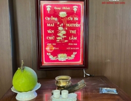 Bài vị thờ cha mẹ bằng vàng