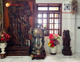 Đỉnh Cầu Thất Lân Cao 1,5m Khảm Vàng Bạc